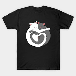 Valentine's Heart Cats All You Need is Snugs T-Shirt